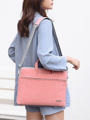 PU Leather Laptop Briefcase & Shoulder Bag