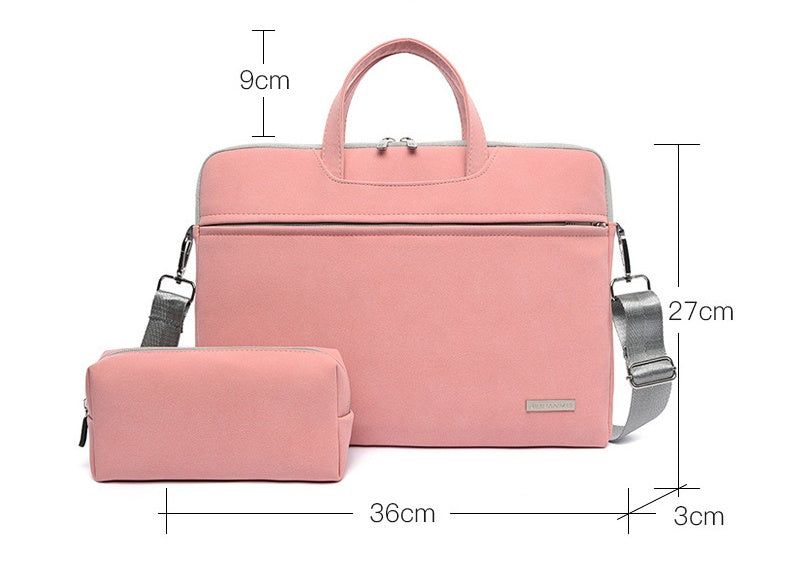 PU Leather Laptop Briefcase & Shoulder Bag