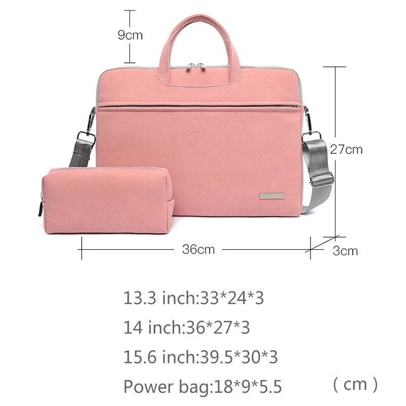 PU Leather Laptop Briefcase & Shoulder Bag