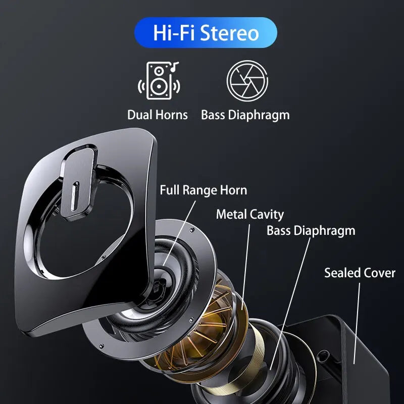 LED Hi-Fi Stereo USB Speakers with Microphone for Desktop